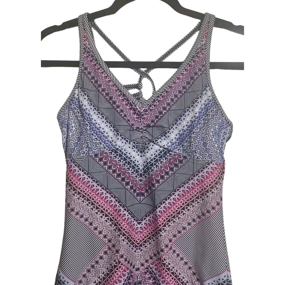 Prana Swimsuit One-Piece Women's Size Extra-Small XS Gray Pink Strappy Outdoors - Picture 9 of 12